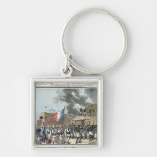 The French Flag Entering Abomey Key Ring