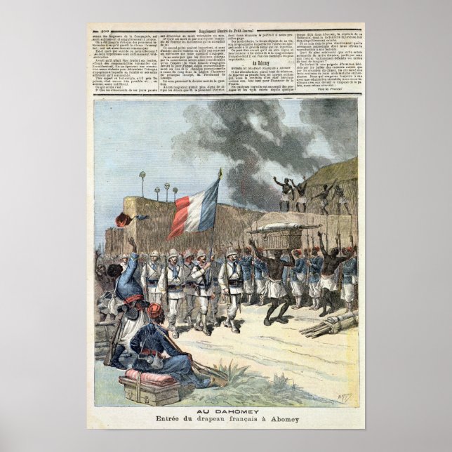 The French Flag Entering Abomey Poster (Front)