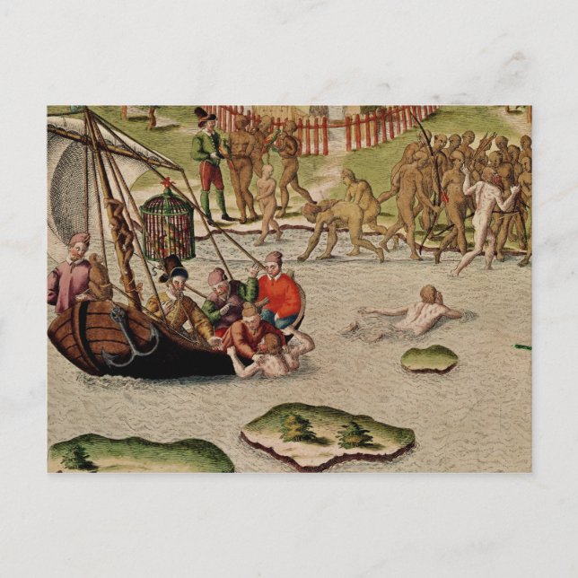 The French Vessel Lands Postcard (Front)