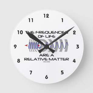 The Frequencies Of Life Are A Relative Matter Round Clock