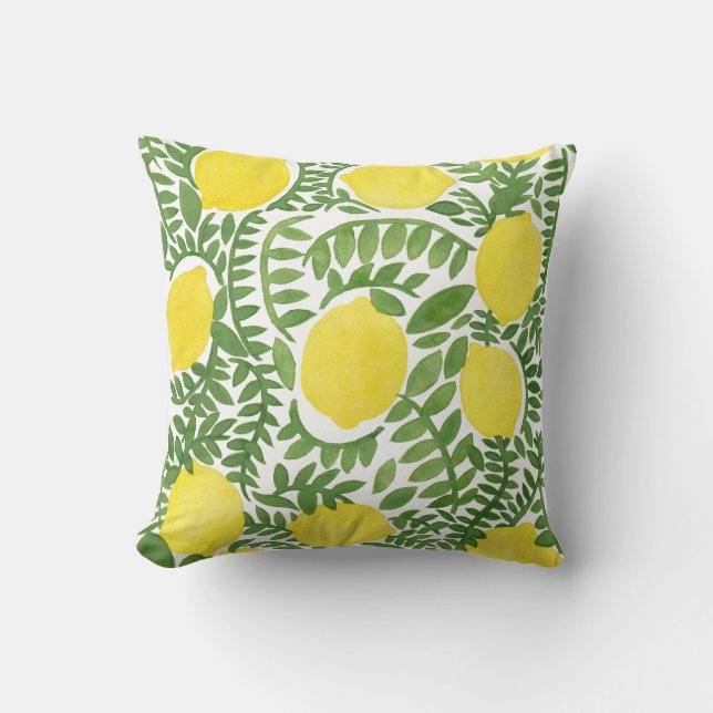 The Fresh Lemon Tree Cushion (Front)