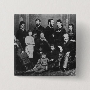 The Freud Family, c.1876 15 Cm Square Badge