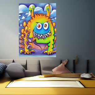 The friendly monster AI Art Poster