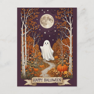 The Friendly Spirit of Autumn Holiday Postcard