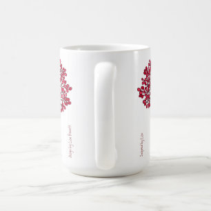 The Friendship Tree - Cranberry and White Mug