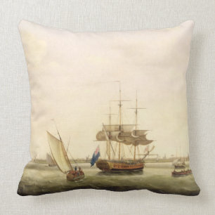 The Frigate 'Surprise' at Anchor off Great Yarmout Cushion