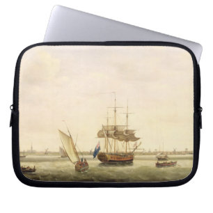 The Frigate 'Surprise' at Anchor off Great Yarmout Laptop Sleeve