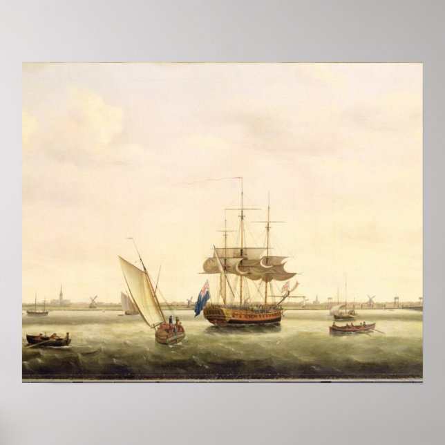 The Frigate 'Surprise' at Anchor off Great Yarmout Poster (Front)