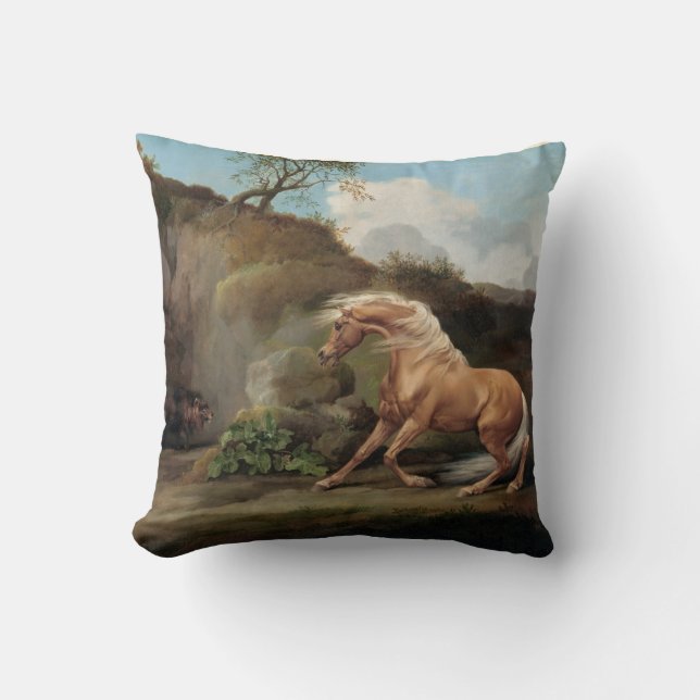 The Frightened Horse By A Lion Cushion (Front)