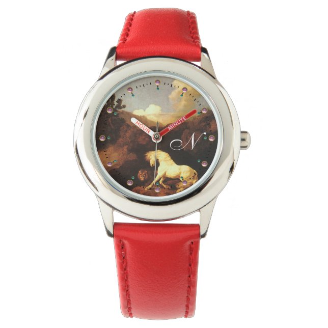 The Frightened White Horse By A Lion Monogram Watch (Front)