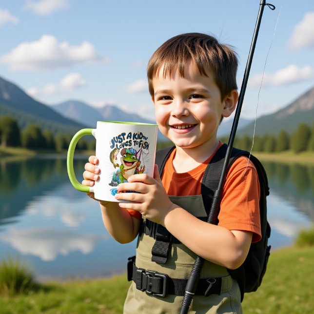 The Frog Angler: A Playful Twist on Fishing Mug (Creator Uploaded)