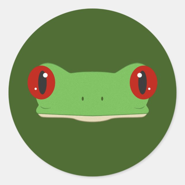 The Frog Face Classic Round Sticker (Front)