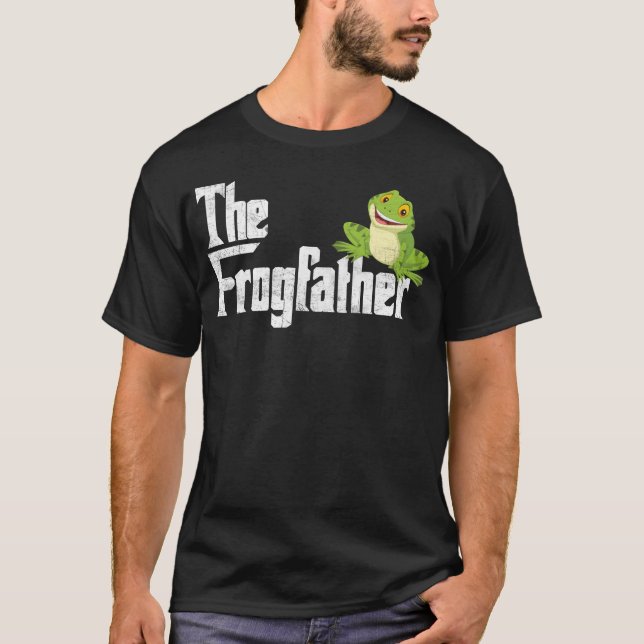 The Frogfather Frog Father Funny Frog Catcher boy T-Shirt (Front)