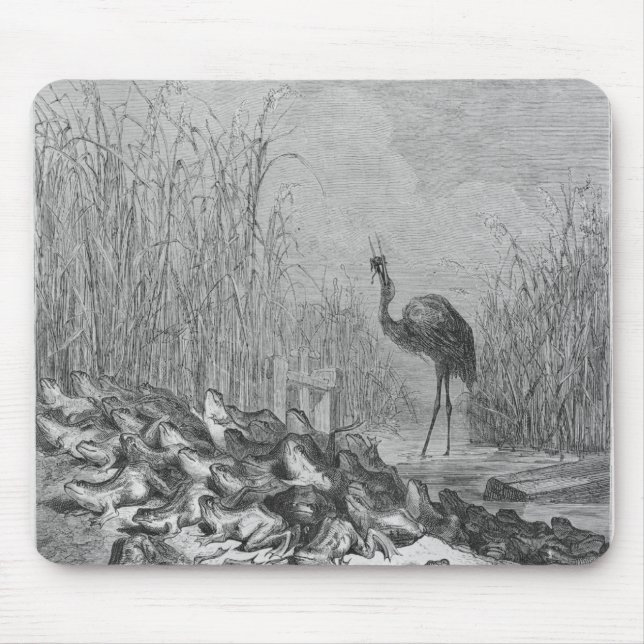 The frogs asking for a king, mouse pad (Front)