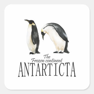 The Frozen Continent Antarctica Square Sticker