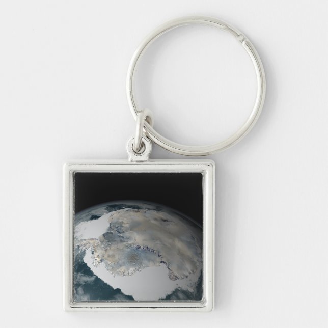 The frozen continent of Antarctica Key Ring (Front)