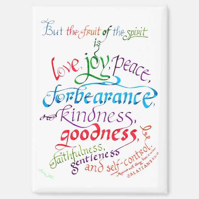 The Fruit of the Spirit Bible Verse Magnet (Front)
