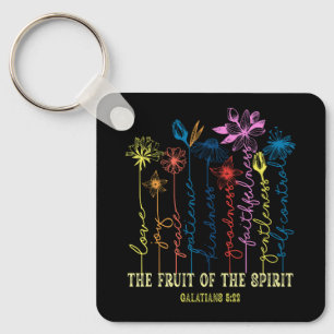 The Fruit Of The Spirit Galatians 5 22 Floral Chri Key Ring