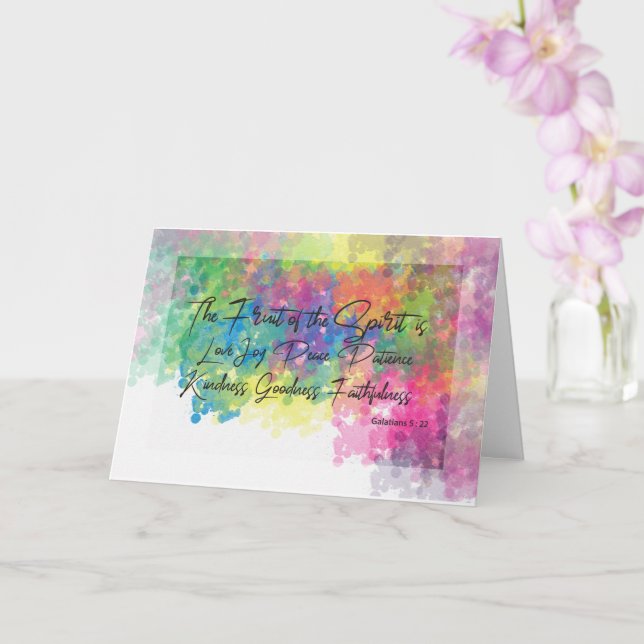 The Fruit of the Spirit - Galatians 5 Card (Orchid)