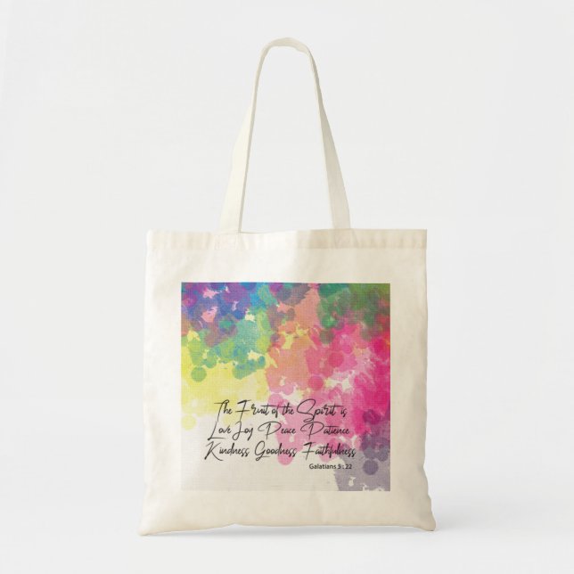 The Fruit of the Spirit - Galatians 5 Tote Bag (Front)