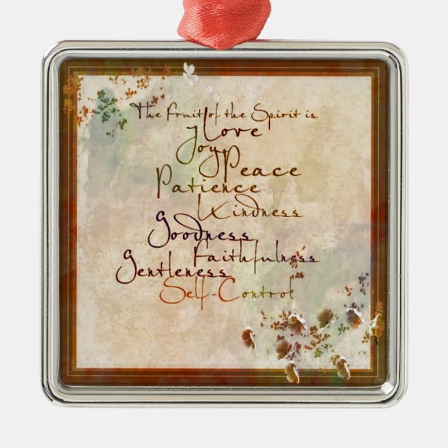 The Fruit of the Spirit Metal Tree Decoration (Front)