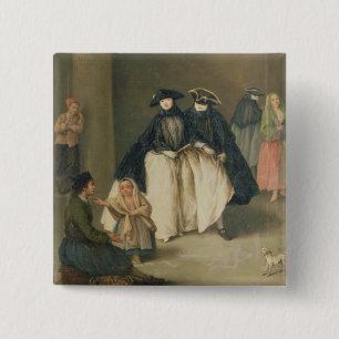 The Fruit Seller 15 Cm Square Badge