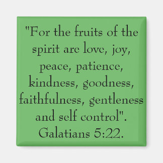 The fruits of the spirit are love, joy, peace. magnet