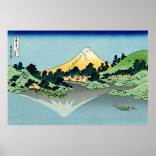 The Fuji reflects in Lake Kawaguchi Poster