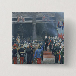 The Funeral of Louis Pasteur 15 Cm Square Badge