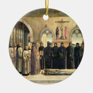 The Funeral of St. Jerome, c.1470-1472 (oil on can Ceramic Ornament