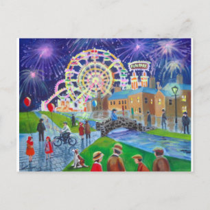 the FunFair oil painting Gordon Bruce art Postcard