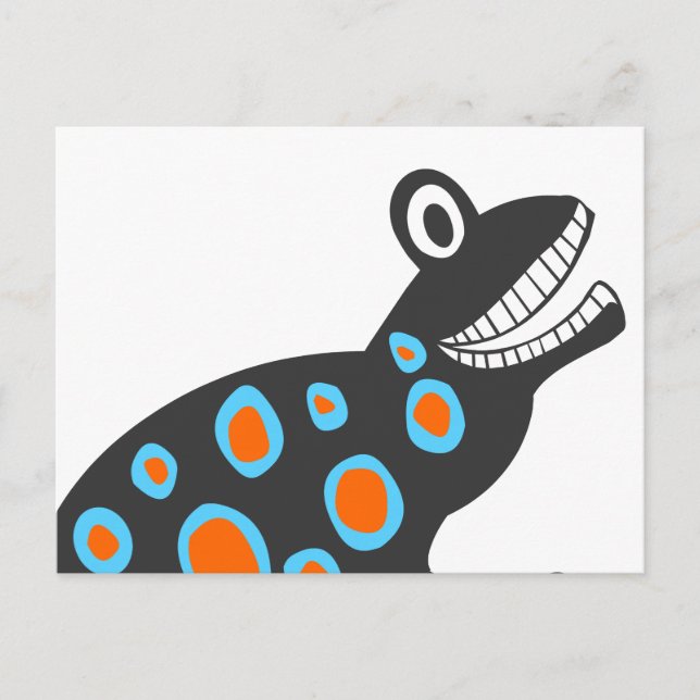 The funky colourful frog postcard (Front)