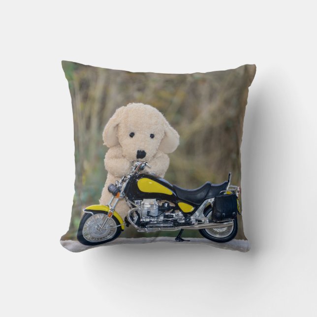 The funny biker  - cushion (Front)