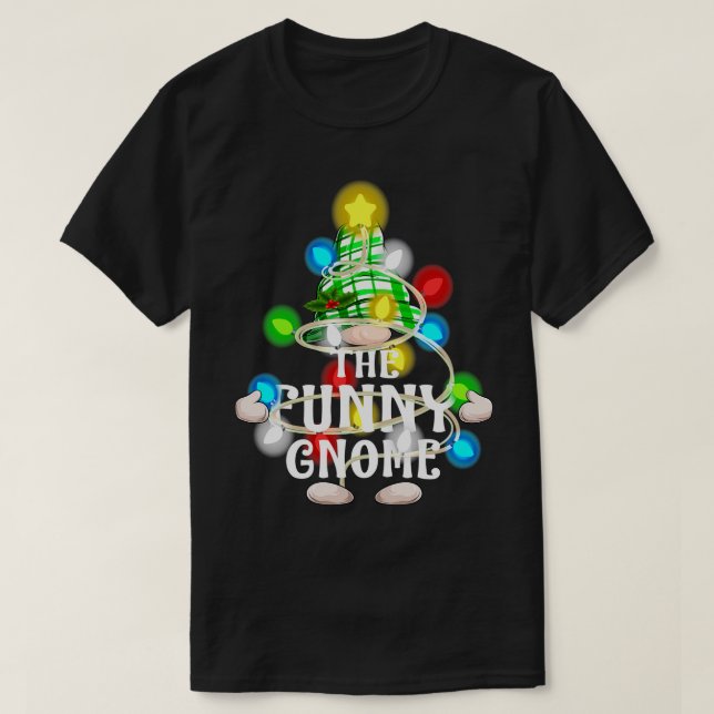 The Funny Gnome Christmas Matching Family Shirt (Design Front)