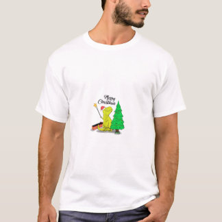 The Funny Rex Gets A Grabber As A Gift And Hangs A T-Shirt