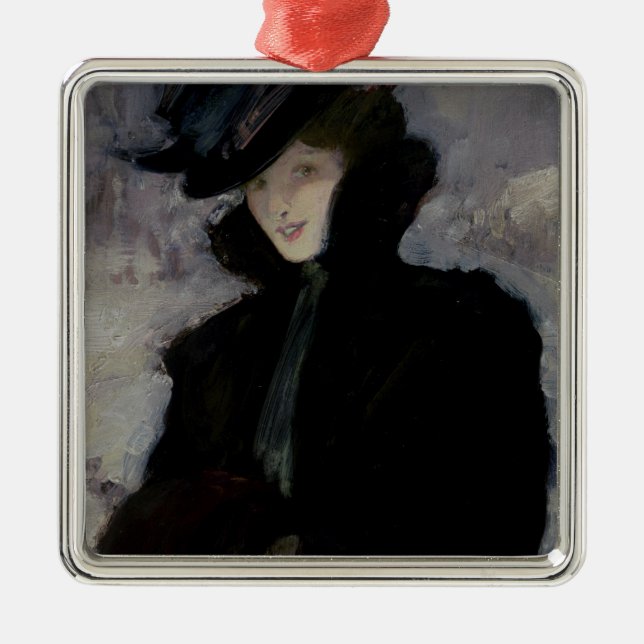 The Fur Coat Metal Tree Decoration (Front)