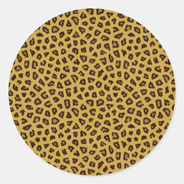 The fur collection - Leopard Classic Round Sticker (Front)