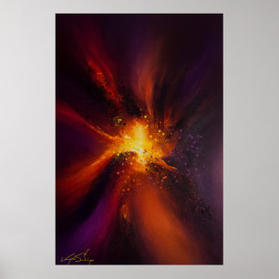 The Furnace Within Abstract Poster