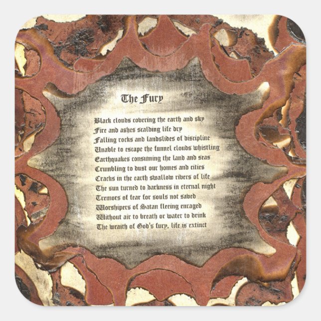 The Fury Square Sticker (Front)