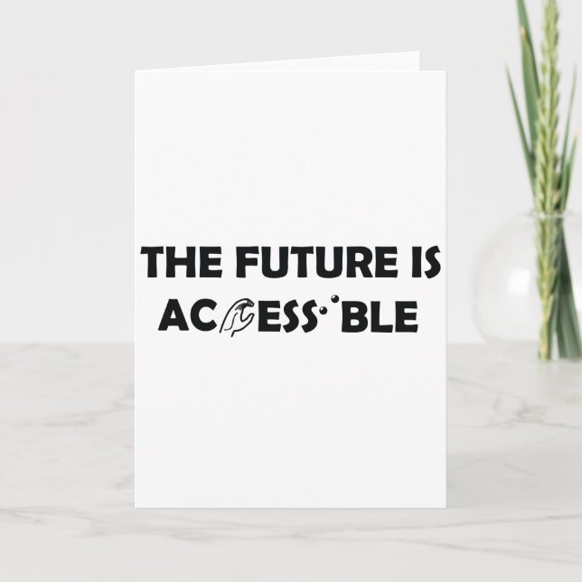 The Future Is Accessible ASL Sign Language Braille Card (Front)