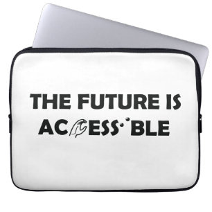The Future Is Accessible ASL Sign Language Braille Laptop Sleeve