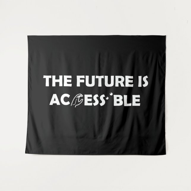 The Future Is Accessible ASL Sign Language Braille Tapestry (Front (Horizontal))