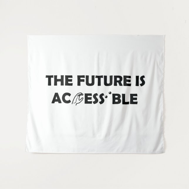 The Future Is Accessible ASL Sign Language Braille Tapestry (Front (Horizontal))