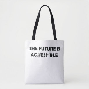 The Future Is Accessible ASL Sign Language Braille Tote Bag
