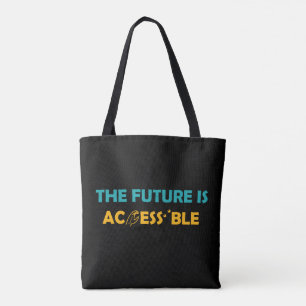 The Future Is Accessible ASL Sign Language Braille Tote Bag