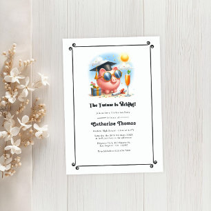 "The Future Is Bright" Finance Graduation Invitation