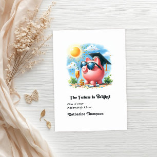 The Future is Bright Finance Graduation Photo Announcement