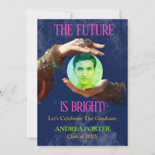 The Future Is Bright Fortune Teller Graduation Invitation