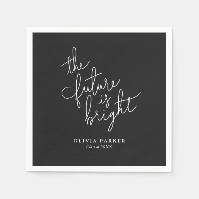The Future is Bright Graduation  Napkins (Front)