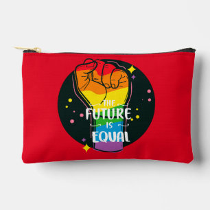 The Future Is Equal Raised Fist Accessory Pouch
